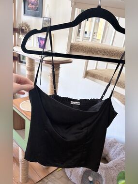 Black Silk Top from Reformation
